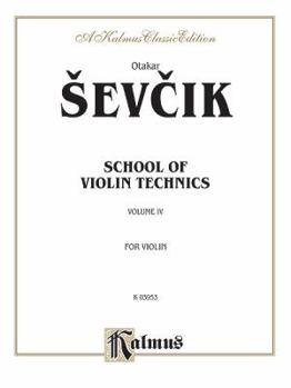 Paperback School of Violin Technics, Op. 1, Vol 4 Book