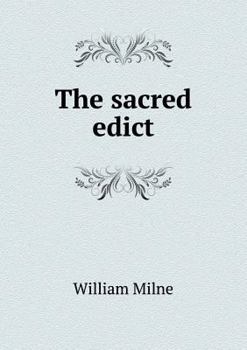 Paperback The sacred edict Book