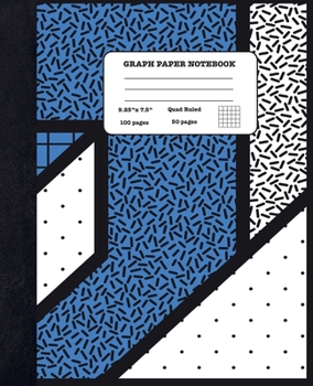 Graph Paper Notebook Quad Ruled 5x5: Maths and Science - Composition Notebook for Girls Boys Students - cute Notebook for College School - Geometric Shapes Design