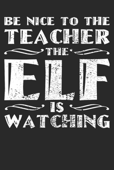 Paperback Notebook: Christmas Teacher Dot Grid 6x9 120 Pages Book