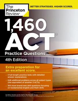 Paperback 1,460 ACT Practice Questions Book