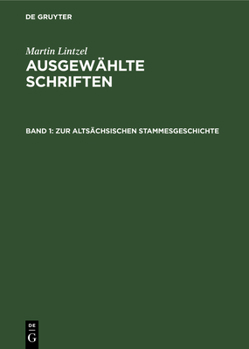 Hardcover Zur Altsächsischen Stammesgeschichte [German] Book