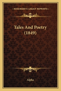 Paperback Tales And Poetry (1849) Book