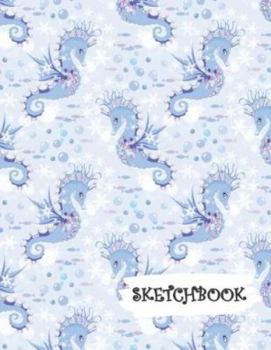 Paperback Sketchbook: Royal Seahorse Fun Framed Drawing Paper Notebook Book