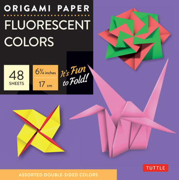Loose Leaf Origami Paper Fluorescent: Perfect for Small Projects or the Beginning Folder Book