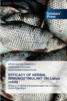 Paperback EFFICACY OF HERBAL IMMUNOSTIMULANT ON Labeo rohita Book