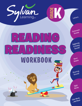 Paperback Kindergarten Reading Readiness Workbook: Letters, Consonant Sounds, Beginning and Ending Sounds, Short Vowels, Rhyming Sounds, Sight Words, Color Word Book