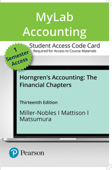 Paperback Horngren's Accounting: The Financial Chapters Book