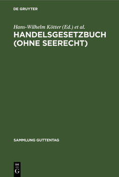 Hardcover Handelsgesetzbuch (ohne Seerecht) [German] Book