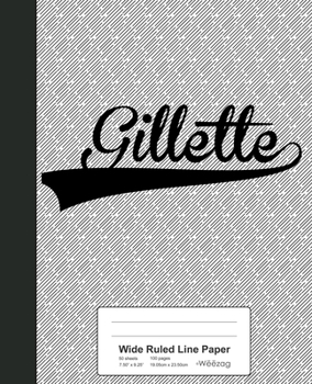 Paperback Wide Ruled Line Paper: GILLETTE Notebook Book