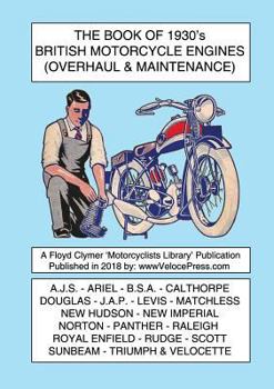 Paperback BOOK OF 1930's BRITISH MOTORCYCLE ENGINES (OVERHAUL & MAINTENANCE) Book