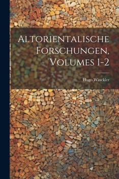 Paperback Altorientalische Forschungen, Volumes 1-2 [German] Book