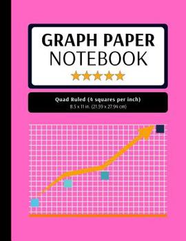 Paperback Graph Paper Notebook: 200 Pages, 4x4 Quad Ruled, Grid Paper Composition (Large, 8.5x11 in.) Book