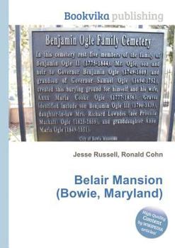 Paperback Belair Mansion (Bowie, Maryland) Book