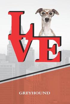 Paperback Greyhound W Glasses: Dog Love Park Isometric Dot Paper Notebook Book Is 120 Pages 6"x9" Book