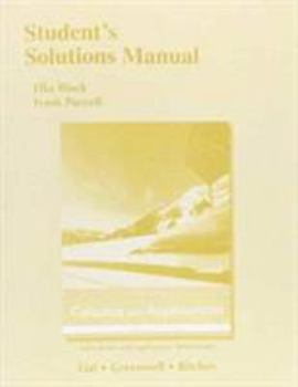 Paperback Student Solutions Manual for Calculus with Applications and Calculus with Applications, Brief Version Book