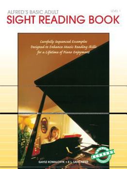 Paperback Alfred's Basic Adult Piano Course Sight Reading, Bk 1 (Alfred's Basic Adult Piano Course, Bk 1) Book