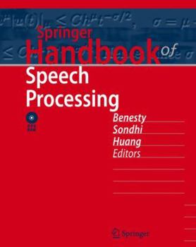 Hardcover Springer Handbook of Speech Processing Book