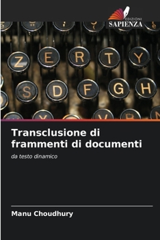 Paperback Transclusione di frammenti di documenti [Italian] Book
