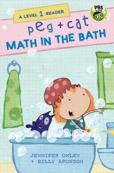 Paperback Peg + Cat: Math in the Bath: A Level 1 Reader Book