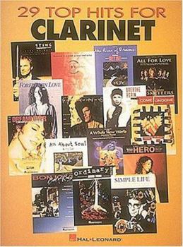 Paperback 29 Top Hits - Clarinet Book