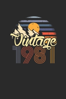 Vintage 1981: Blank Lined Notebook (6 x 9 - 120 pages) Birthday Themed Notebook for Daily Journal, Diary, and Gift