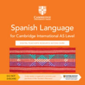 Printed Access Code Cambridge International as Level Spanish Language Digital Teacher's Resource Access Card Book