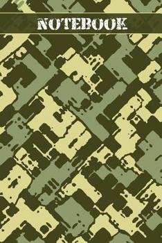 Paperback Notebook: 96 squared Pages I squared grid I Size 6x9 I Cover in camouflaged Design I Ideal for notes and sketches I Book