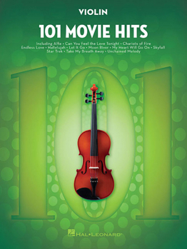Paperback 101 Movie Hits Violin Sheet Music Songbook Instrumental Folio for All Levels Includes My Heart Will Go On, Mission Impossible, Eye of the Tiger, the P Book