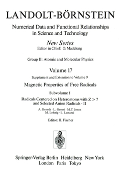 Hardcover Radicals Centered on Heteroatoms with Z > 7 and Selected Anion Radicals II / Heteroatomzentrierte (Z > 7) Radikale Und Ausgewählte Anionradikale II Book