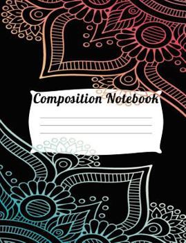 Composition Notebook: Ombre Mandala Stylish College-Ruled Composition Book