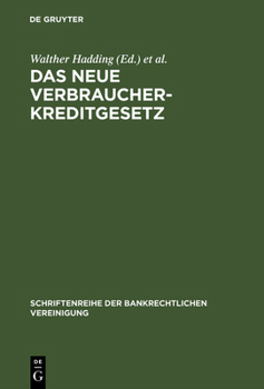 Hardcover Das neue Verbraucherkreditgesetz [German] Book