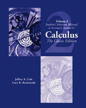 Paperback Student Solutions Manual, Vol. 2 for Swokowski's Calculus Book