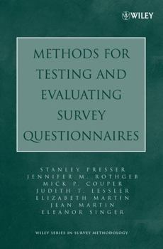 Paperback Methods for Testing and Evaluating Survey Questionnaires Book