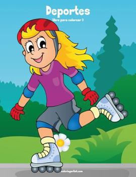 Paperback Deportes libro para colorear 3 [Spanish] Book