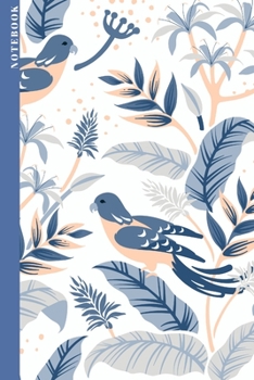 Notebook: Bird Journal For Animal Lovers, Bird Watchers & Hobby Ornithologists with 100 lined pages in 6"x9"  in Softcover| Perfect Christmas/Birthday Gift