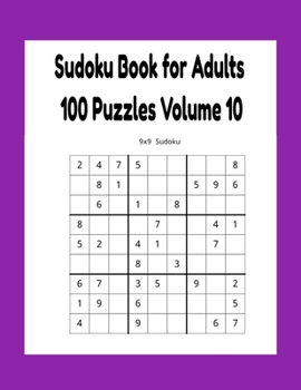 Paperback Sudoku Book for Adults 100 Puzzles Volume 10 Book