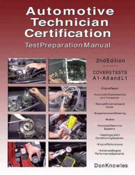 Paperback Automotive Technician Certification Test Preparation Manual Book