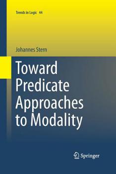 Paperback Toward Predicate Approaches to Modality Book