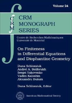 Paperback On Finiteness in Differential Equations and Diophantine Geometry Book