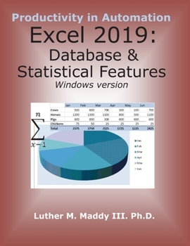 Paperback Excel 2019: Database and Statistical Features Book