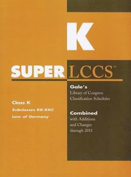 Paperback SUPERLCCS: Subclass KK: Germany Book