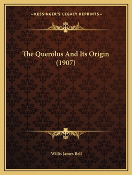 Paperback The Querolus And Its Origin (1907) Book