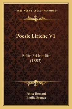 Paperback Poesie Liriche V1: Edite Ed Inedite (1883) [Italian] Book