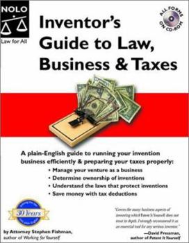 Paperback Inventor's Guide to Law, Business & Taxes [With CDROM] Book