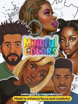 Hardcover Mindful Colors 2: 42 coloring pages with puzzles Book