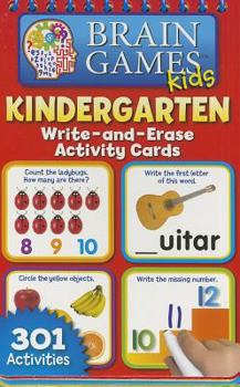 Hardcover Brain Games Kids Kindergarden Write & Erase Activity Cards Book