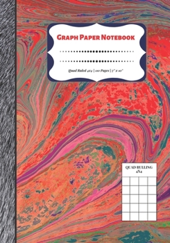 Paperback Graph Paper Notebook: Quad Ruled 4x4 - 110 Pages - 7" x 10" Squared Graphing Paper * Blank Notebook * Grid Paper * Softback ...(Composition Book