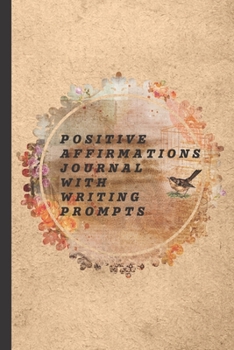 Positive Affirmations Journal With Writing Prompts: Rustic Diary Gift | Harmony | Affirmations | Blissful | Confident | Magical | Encouragement | Wellness | Serene | Empowered | Gift Under 10