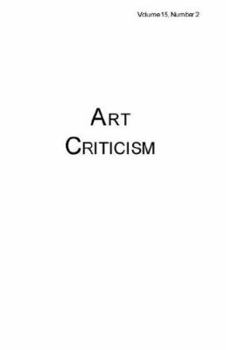 Paperback Art Criticism Vol. 15 No. 2 Book